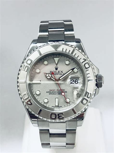 rolex yacht master 40mm steel with platinum bezel and dial|rolex yacht master 40mm new.